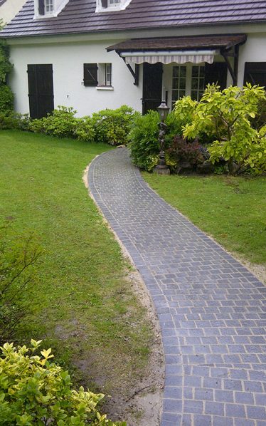 Pavés Granit 10x10x8 gris bleu